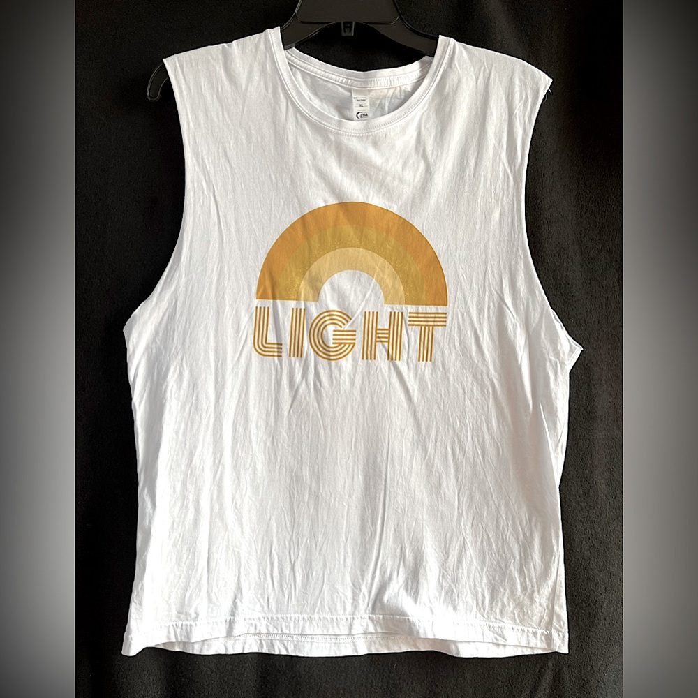 Zyia White Light Muscle Tank (Sz XL)